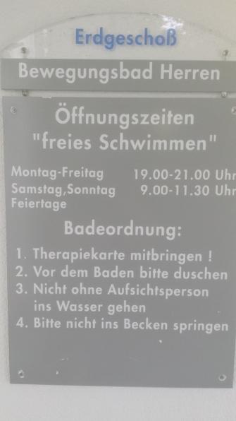 Bewegungsbad Öffnungszeiten & Baderegeln Badeordnung